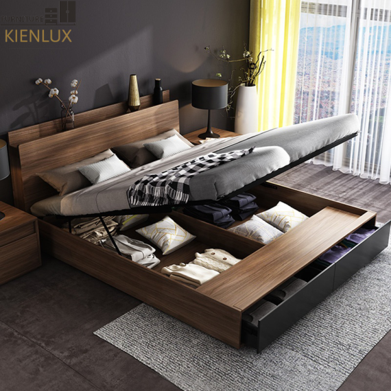 Giường Ngủ Hiện Đại Gỗ Công Nghiệp Chất Lượng-GNKL006
